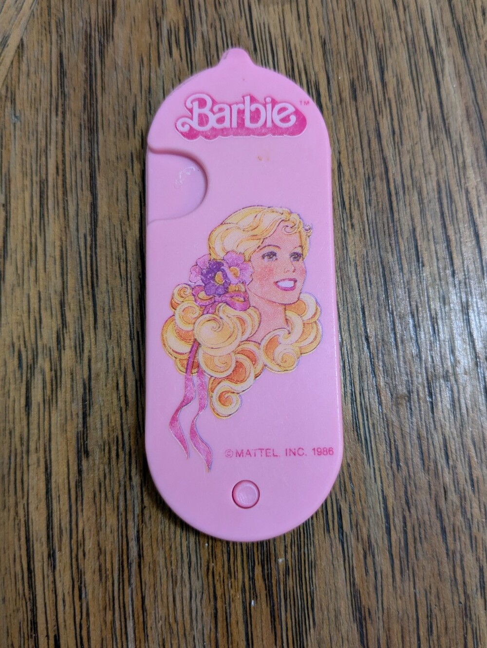 Mattel 1986 Vintage Barbie Pink Folding Comb